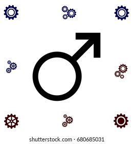 planet symbol icon, flat design best vector icon