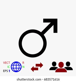 planet symbol icon, flat design best vector icon