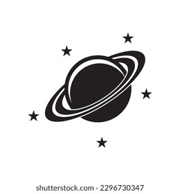 Planet symbol icon, logo vector illustration design template