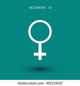 planet symbol vector icon, flat design best vector icon