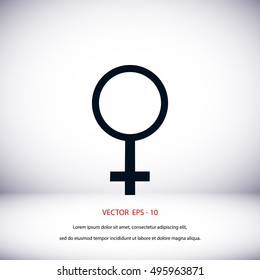 planet symbol vector icon, flat design best vector icon