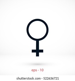 planet symbol vector icon, flat design best vector icon