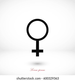 planet symbol vector icon, flat design best vector icon