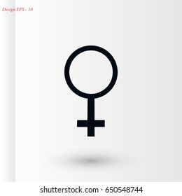 planet symbol vector icon, flat design best vector icon