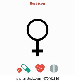 planet symbol vector icon, flat design best vector icon