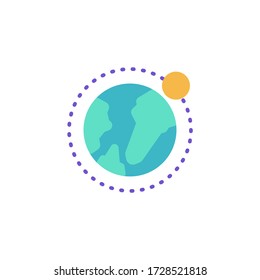 planet system icon flat design vector. isolated on white background