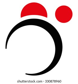 Planet System vector icon. Style is flat symbol, rounded angles, white background.