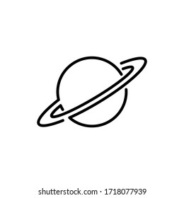 Planet thin icon in trendy flat style isolated on white background. Symbol for your web site design, logo, app, UI. Vector illustration, EPS