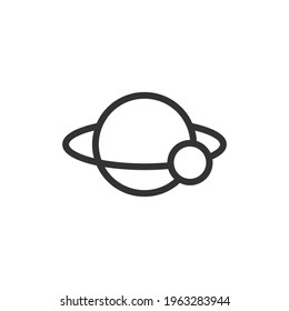 Planet thin line icon. Symbol in trendy outline style. Premium design for web and apps. Perfect for UI. 
