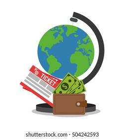 Planet and tickets for travel design