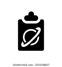 Icono de archivo de línea de tiempo del planeta (ilustración simple vectorial)