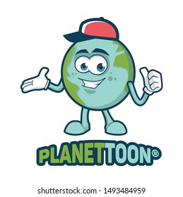 planet toon logo deign template