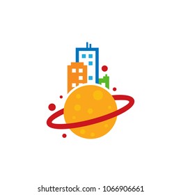 Planet Town Logo Icon Design
