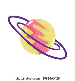 planet universe space isolated icon