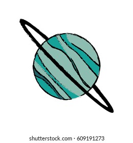 planet uranus astronomy universe icon