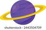 Planet uranus vector isolated illustration