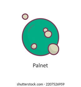 planet Vector Filled outline Icon Design illustration. Space Symbol on White background EPS 10 File