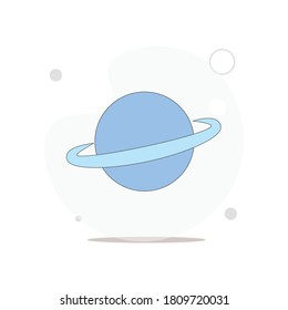 Planet, Vektorgrafik auf Weiß
