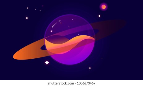 Planet vector glas space