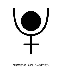 planet vector glyph flat icon 