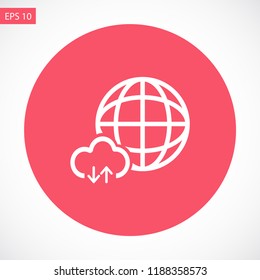 planet vector icon 10 eps