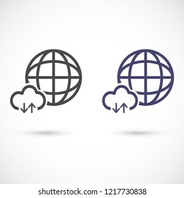 planet vector icon 10 eps