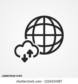 planet vector icon 10 eps