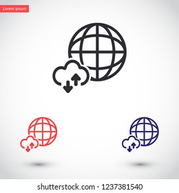 planet vector icon 10 eps