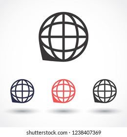 planet vector icon 10 eps
