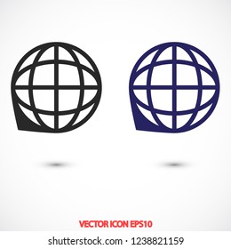 planet vector icon 10 eps