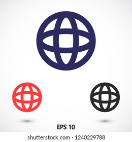 planet vector icon 10 eps