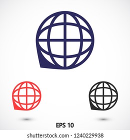 planet vector icon 10 eps