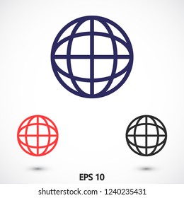 planet vector icon 10 eps