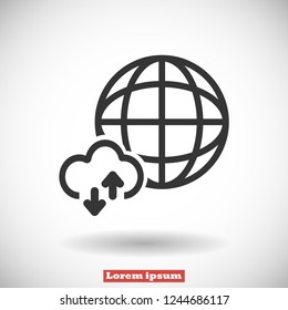 planet vector icon 10 eps