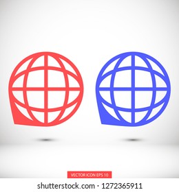 planet vector icon 10 eps