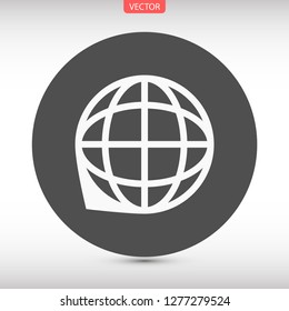 planet vector icon 10 eps