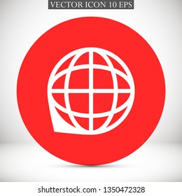 planet vector icon 10 eps