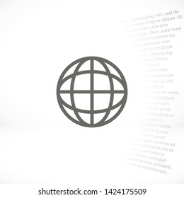 planet vector icon 10 eps , Lorem ipsum Flat design