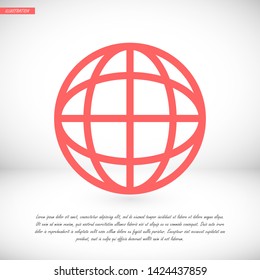 planet vector icon 10 eps , Lorem ipsum Flat design