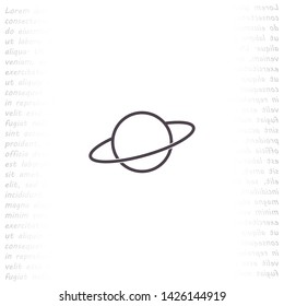 planet vector icon 10 eps , Lorem ipsum Flat design
