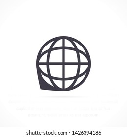 planet vector icon 10 eps , Lorem ipsum Flat design