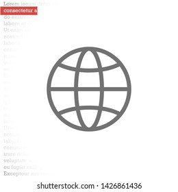 planet vector icon 10 eps , Lorem ipsum Flat design