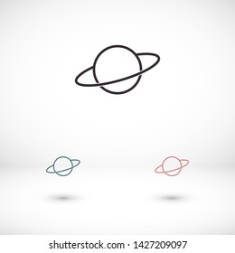 planet vector icon 10 eps , Lorem ipsum Flat design