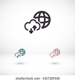 planet vector icon 10 eps , Lorem ipsum Flat design