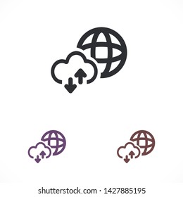 planet vector icon 10 eps , Lorem ipsum Flat design