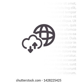 planet vector icon 10 eps , Lorem ipsum Flat design