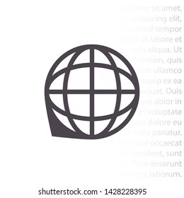planet vector icon 10 eps , Lorem ipsum Flat design