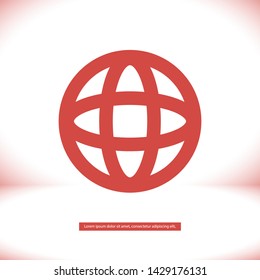 planet vector icon 10 eps , Lorem ipsum Flat design