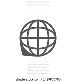 planet vector icon 10 eps , Lorem ipsum Flat design