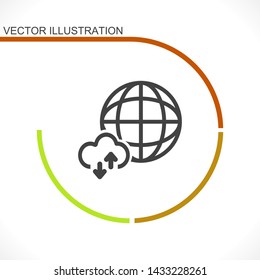 planet vector icon 10 eps , Lorem ipsum Flat design